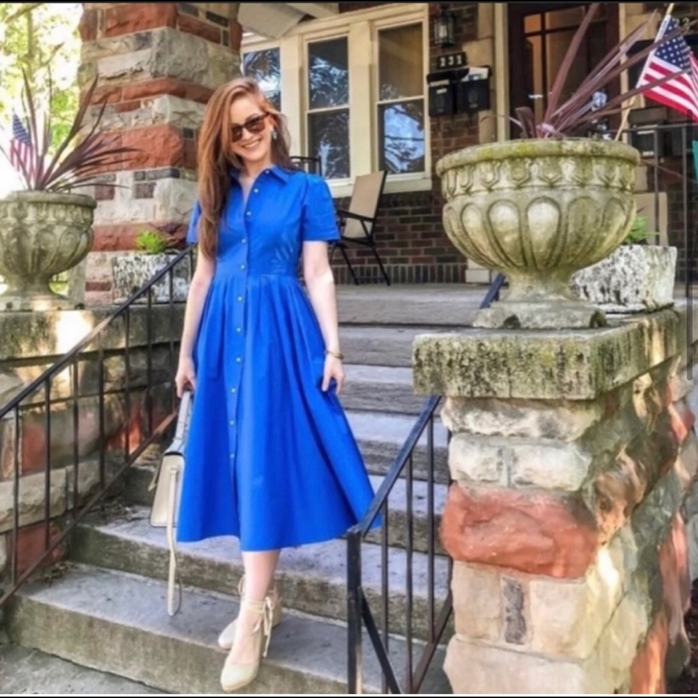 Preppy Blue Shirtdress A-Line Alexis for Target XXS NWT